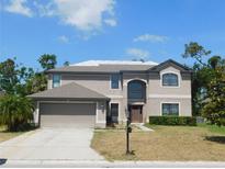 Charming two-story home with a large front yard, attached garage, and a classic mailbox adding to its curb appeal at 9007 49Th E Ave, Palmetto, FL 34221