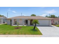 Charming single story home features a well-manicured lawn and a spacious two-car garage at 3534 Cockatoo Dr, New Port Richey, FL 34652