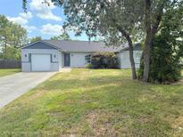 Charming single-story home with a well-manicured lawn and a one-car garage at 11080 Jackdaw Rd, Weeki Wachee, FL 34614