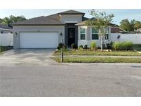 Charming single-story home featuring a well-manicured lawn and attached two-car garage at 9967 Patrician Dr, New Port Richey, FL 34655