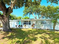 Charming single-story home with a well-maintained lawn and mature trees providing ample shade at 2141 Holiday Dr, Holiday, FL 34691