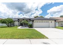 Charming home featuring a well-manicured lawn and a spacious two-car garage at 9212 Calle Alta, New Port Richey, FL 34655