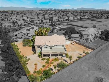 Aerial view of house and expansive backyard at 8535 Belcastro St, Las Vegas, NV 89113