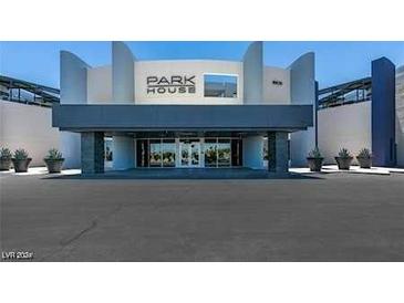 Modern building exterior with glass doors and signage at 8925 W Flamingo Rd # 121, Las Vegas, NV 89147