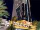 Palms Place high-rise building at night, luxury condo at 4381 W Flamingo Rd # 8320, Las Vegas, NV 89103