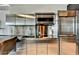 Sleek stainless steel kitchen with built-in microwave at 4381 W Flamingo Rd # 8320, Las Vegas, NV 89103