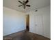 Bedroom with closet and ceiling fan at 5855 Valley Dr # 2096, North Las Vegas, NV 89031