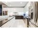 Modern kitchen with stainless steel appliances and a large island at 900 Las Vegas Blvd # 1507, Las Vegas, NV 89101