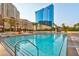 Inviting pool area with cabanas and comfortable seating at 135 E Harmon Ave # 2918, Las Vegas, NV 89109