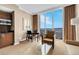 Living room with seating area and city views at 135 E Harmon Ave # 2918, Las Vegas, NV 89109