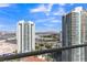 City views and a stunning blue sky from private balcony at 2877 Paradise Rd # 2704, Las Vegas, NV 89109