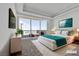 Stylish bedroom with a king-size bed and balcony access at 2877 Paradise Rd # 2704, Las Vegas, NV 89109