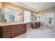 Large bathroom with double sinks and marble vanity at 52 Cascade Lake St, Las Vegas, NV 89148