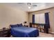 Bedroom with a double bed, bookshelf, and window at 8600 W Charleston Blvd # 2190, Las Vegas, NV 89117