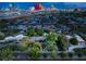 Aerial view of house and property with Las Vegas skyline in background at 2001 Silver Ave, Las Vegas, NV 89102