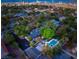 Aerial view showing house, pool, and lush landscaping at 2001 Silver Ave, Las Vegas, NV 89102