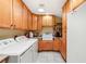 Laundry room with washer, dryer, and a farmhouse sink at 2001 Silver Ave, Las Vegas, NV 89102