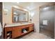 Double vanity bathroom with large mirror and ample storage at 2000 N Fashion Show Dr # 4822, Las Vegas, NV 89109