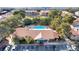 Aerial view of the community pool and surrounding buildings at 2451 N Rainbow Blvd # 2146, Las Vegas, NV 89108