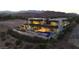 Contemporary home featuring a pool and mountain views at 11587 Stardust Dr, Las Vegas, NV 89135