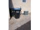 Backyard with trash cans and AC unit at 3012 Silver Canyon Ln, North Las Vegas, NV 89031