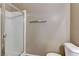 Bathroom with a shower stall and neutral tile at 5655 E Sahara Ave # 1052, Las Vegas, NV 89142