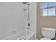 Clean bathroom with shower and tub at 10294 Canvas Canyon Ct, Las Vegas, NV 89178