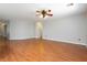 Large living area with hardwood floors and neutral walls at 6045 Crystal Talon St, Las Vegas, NV 89130