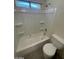 Updated bathroom with a bathtub, shower, and toilet at 1745 Starridge Way, Las Vegas, NV 89142