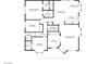 Detailed floor plan of the house showing room dimensions at 2441 Ottawa St, Sandy Valley, NV 89019