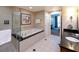 Spa-like bathroom with a large tub and shower at 145 E Harmon Ave # 1120, Las Vegas, NV 89109