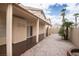 Covered patio and gravel backyard with fire pit at 3805 Conough Ln, Las Vegas, NV 89129