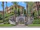 Elegant community entrance with stairs and landscaping at 85 Luce Del Sole # 3, Henderson, NV 89011