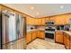 Kitchen features stainless steel appliances and wood cabinets at 250 Big Horn Dr, Boulder City, NV 89005