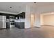 Modern kitchen with dark cabinetry and stainless steel appliances at 1800 Silver Ave, Las Vegas, NV 89102