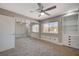 Bright bedroom with mirrored closet doors and built-in shelves at 8753 Sundial Dr, Las Vegas, NV 89134