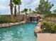 Inviting pool with a waterfall feature at 5337 Polizze Ave, Las Vegas, NV 89141