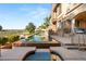 Luxury pool and spa with expansive hillside views at 14 Corral De Tierra Pl, Henderson, NV 89052