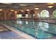 Resort-style indoor swimming pool with ample lounge space at 10260 Premia Pl, Las Vegas, NV 89135