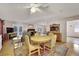 Living Room with fireplace, french doors and dining area at 5290 Obannon Dr, Las Vegas, NV 89146