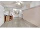 Kitchen with white cabinets and tiled floor at 5290 Obannon Dr, Las Vegas, NV 89146