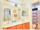 Clean bathroom with double sinks and a separate shower at 6536 Black Oaks St, North Las Vegas, NV 89084