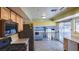 Kitchen with views to the living room and backyard at 8941 Borla Dr, Las Vegas, NV 89117