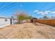 Large backyard with shed and small tree at 4313 El Conlon Ave, Las Vegas, NV 89102