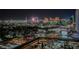 Night aerial view showcasing city lights and stunning cityscape at 4381 W Flamingo Rd # 3501, Las Vegas, NV 89103