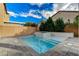 Private backyard with pool, spa, and patio at 201 White Mule Ave, Las Vegas, NV 89148