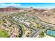 Expansive aerial view of community and surrounding landscape at 22 Via Del Fiume, Henderson, NV 89011