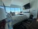 Main bedroom with a king-size bed and city view at 4575 Dean Martin Dr # 2907, Las Vegas, NV 89103