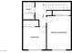 Floor plan of the house showing two bedrooms and one bathroom at 210 Shadybrook Ln # B, Las Vegas, NV 89107