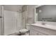 Clean bathroom with shower/tub combo, toilet and vanity at 3059 Key Largo Dr # 104, Las Vegas, NV 89120